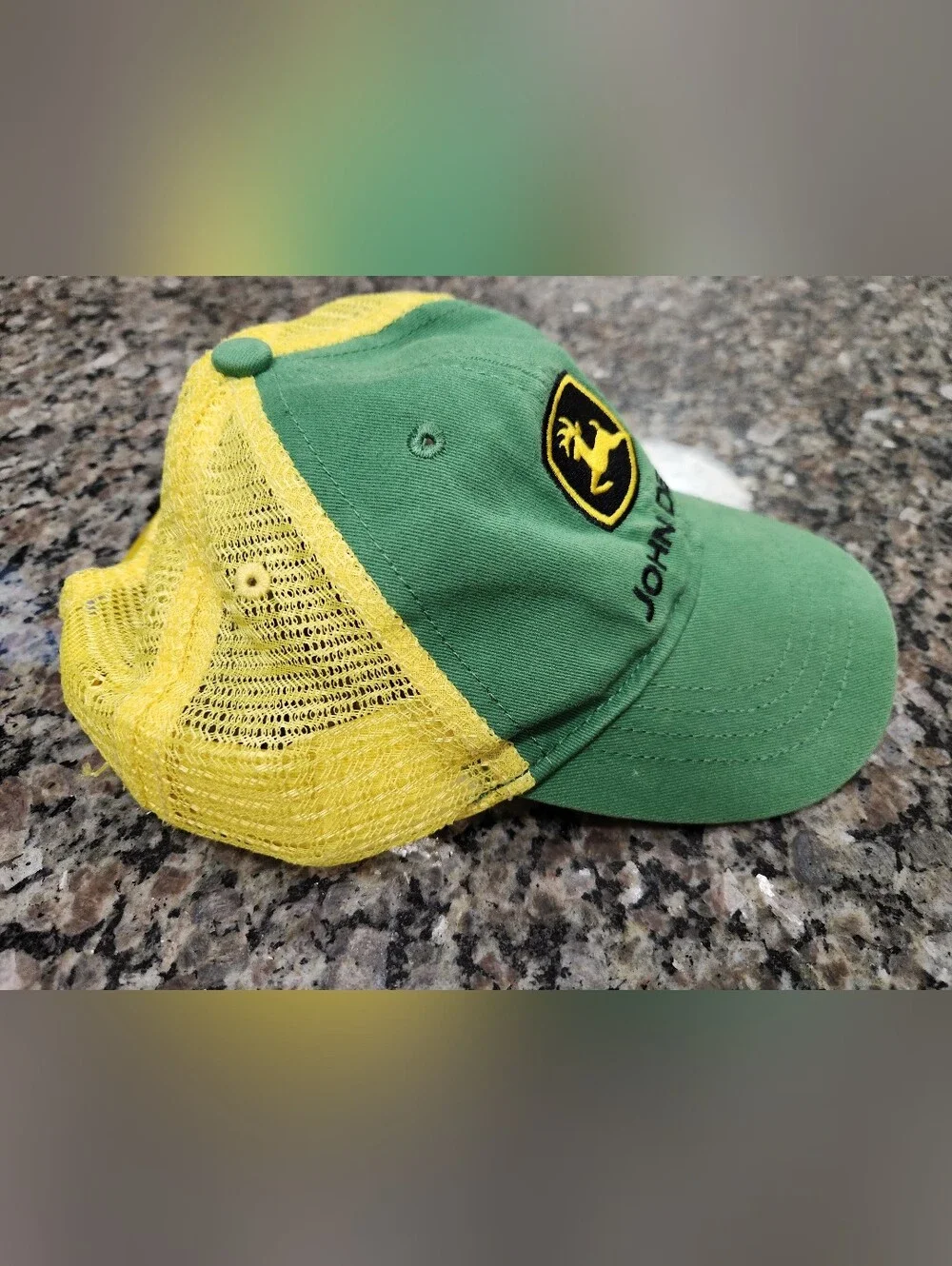 Classic Green and Yellow Youth John Deere Hat